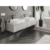 Mexen Orio Badezimmerschrank für Waschbecken 160 cm mit Arbeitsplatte, 1 Schublade, grau matt - 91A10-16023-1-BFC62