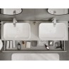Mexen Orio Badezimmerschrank für Waschbecken 160 cm mit Arbeitsplatte, 1 Schublade, grau matt - 91A10-16023-1-BFC62