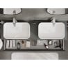 Mexen Orio Badezimmerschrank 160 cm mit Arbeitsplatte, 1 Schublade, mattschwarz - 91A10-16023-1-BFC66