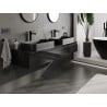Mexen Orio Badezimmerschrank 160 cm mit Arbeitsplatte, 1 Schublade, schwarz glänzend - 91A10-16023-1-BFC70