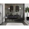 Mexen Orio Badschrank 160 cm mit Arbeitsplatte, 1 Schublade, schwarz matt - 91A10-16023-1-BFC71