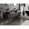 Mexen Orio Badschrank 160 cm mit Arbeitsplatte, 1 Schublade, schwarz matt - 91A10-16023-1-BFC71