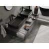 Mexen Orio Badschrank 160 cm mit Arbeitsplatte, 1 Schublade, schwarz matt - 91A10-16023-1-BFC71