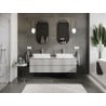 Mexen Orio Badezimmerschrank 160 cm mit Arbeitsplatte, 2 Schubladen, Grau Matt - 91A10-16047-2-BFFC62