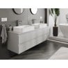 Mexen Orio Badezimmerschrank 160 cm mit Arbeitsplatte, 2 Schubladen, Grau Matt - 91A10-16047-2-BFFC62