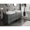 Mexen Orio Badezimmerschrank 160 cm mit Waschtischplatte, 2 Schubladen, Graphit Matt - 91A10-16047-2-BFFC66
