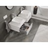 Mexen Rivel Badschrank für Waschbecken 50 cm mit Tischplatte, 1 Schublade, gerillt, weiß matt - 91A20-05023-1-BFC01