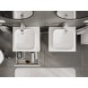 Mexen Rivel Badschrank für Waschbecken 50 cm mit Tischplatte, 1 Schublade, gerillt, weiß matt - 91A20-05023-1-BFC01