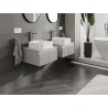 Mexen Rivel Badezimmerschrank unter Waschbecken 50 cm mit Platte, 1 Schublade, geriffelt, grau matt - 91A20-05023-1-BFC62