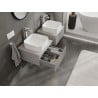 Mexen Rivel Badezimmerunterschrank 50 cm mit Arbeitsplatte, 1 Schublade, gerillt, grau matt - 91A20-05023-1-BFC62