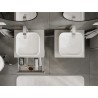 Mexen Rivel Badezimmerschrank unter Waschbecken 50 cm mit Platte, 1 Schublade, geriffelt, grau matt - 91A20-05023-1-BFC62