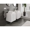 Mexen Rivel Badezimmerschrank unter Waschbecken 50 cm mit Arbeitsplatte, 1 Schublade, gerillt, weiß matt - 91A20-05047-1-BFC01