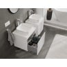 Mexen Rivel Badezimmerschrank unter Waschbecken 50 cm mit Arbeitsplatte, 1 Schublade, gerillt, weiß matt - 91A20-05047-1-BFC01