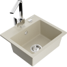 Mexen Milo Granitspüle 1-Becken mit Küchenarmatur Rita, beige - 6505-69-670300-00