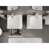Mexen Rivel Badezimmerschrank unter Waschbecken 50 cm mit Arbeitsplatte, 1 Schublade, gerillt, weiß matt - 91A20-05047-1-BFC01