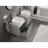 Mexen Rivel Badezimmerunterschrank 50 cm mit Arbeitsplatte, 1 Schublade, geriffelt, grau matt - 91A20-05047-1-BFC62