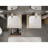Mexen Rivel Badezimmer-Unterschrank 50 cm mit Arbeitsplatte, 1 Schublade, geriffelt, Eiche - 91A20-05047-1-BFC81