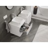 Mexen Rivel Badezimmerschrank 50 cm mit Platte, 2 Schubladen, geriffelt, weiß matt - 91A20-05047-2-BFFC01