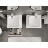 Mexen Rivel Badezimmerschrank 50 cm mit Platte, 2 Schubladen, geriffelt, weiß matt - 91A20-05047-2-BFFC01