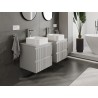 Mexen Rivel 50 cm Badezimmer-Unterschrank mit Ablage, 2 Schubladen, gerillt, graumatt - 91A20-05047-2-BFFC62