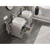 Mexen Rivel 50 cm Badezimmer-Unterschrank mit Ablage, 2 Schubladen, gerillt, graumatt - 91A20-05047-2-BFFC62