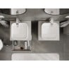 Mexen Rivel Badezimmerunterschrank 50 cm mit Arbeitsplatte, 2 Schubladen, geriffelt, grau matt - 91A20-05047-2-BFFC62
