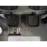 Mexen Rivel Badezimmer-Unterschrank 50 cm mit Platte, 2 Schubladen, geriffelt, schwarz matt - 91A20-05047-2-BFFC71