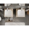 Mexen Rivel Badezimmerschrank 50 cm mit Arbeitsplatte, 2 Schubladen, gerillt, Eiche - 91A20-05047-2-BFFC81