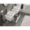 Mexen Rivel Badezimmerschrank 60 cm mit Arbeitsplatte, 1 Schublade, geriffelt, weiß matt - 91A20-06023-1-BFC01