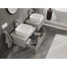 Mexen Rivel Badezimmerschrank für Waschtisch 60 cm mit Arbeitsplatte, 1 Schublade, geriffelt, grau matt - 91A20-06023-1-BFC62