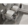 Mexen Rivel Badezimmerschrank unter Waschbecken 60 cm mit Arbeitsplatte, 1 Schublade, gerillt, grau matt - 91A20-06023-1-BFC62