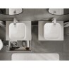 Mexen Rivel Badezimmerschrank unter Waschbecken 60 cm mit Arbeitsplatte, 1 Schublade, gerillt, grau matt - 91A20-06023-1-BFC62