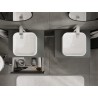 Mexen Rivel Badezimmerschrank 60 cm unter Waschbecken mit Arbeitsplatte, 1 Schublade, geriffelt, Graphit matt