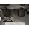 Mexen Rivel Badezimmerschrank 60 cm mit Arbeitsplatte, 1 Schublade, geriffelt, schwarz matt - 91A20-06023-1-BFC71