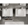 Mexen Rivel Badezimmerschrank für Waschbecken 60 cm mit Platte, 1 Schublade, geriffelt, weiß matt - 91A20-06047-1-BFC01