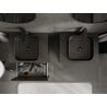 Mexen Rivel Waschtischunterschrank 60 cm mit Arbeitsplatte, 1 Schublade, geriffelt, mattschwarz - 91A20-06047-1-BFC71