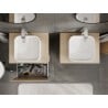 Mexen Rivel Badezimmerunterschrank 60 cm mit Arbeitsplatte, 1 Schublade, geriffelt, Eiche - 91A20-06047-1-BFC81