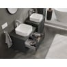 Mexen Rivel Badezimmerunterschrank 60 cm mit Arbeitsplatte, 2 Schubladen, geriffelt, matt Graphit - 91A20-06047-2-BFFC66