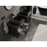 Mexen Rivel Badezimmer-Unterschrank 60 cm mit Platte, 2 Schubladen, gerillt, schwarz matt - 91A20-06047-2-BFFC71