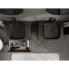 Mexen Rivel Badezimmer-Unterschrank 60 cm mit Platte, 2 Schubladen, gerillt, schwarz matt - 91A20-06047-2-BFFC71