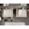 Mexen Rivel Badezimmer-Unterschrank 60 cm mit Arbeitsplatte, 2 Schubladen, geriffelt, Eiche - 91A20-06047-2-BFFC81