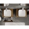 Mexen Rivel Badschrank für Waschbecken 60 cm mit Platte, 2 Schubladen, geriffelt, Nussbaum - 91A20-06047-2-BFFC86