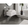 Mexen Rivel Badezimmerschrank 70 cm mit Platte, 1 Schublade, geriffelt, weiß matt - 91A20-07023-1-BFC01