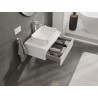 Mexen Rivel Badezimmerschrank 70 cm mit Platte, 1 Schublade, geriffelt, weiß matt - 91A20-07023-1-BFC01
