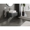 Mexen Rivel Badezimmerschrank unter Waschbecken 70 cm mit Platte, 1 Schublade, geriffelt, graphit matt - 91A20-07023-1-BFC66