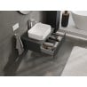 Mexen Rivel Badezimmerschrank unter Waschbecken 70 cm mit Platte, 1 Schublade, geriffelt, graphit matt - 91A20-07023-1-BFC66
