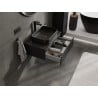 Mexen Rivel Badezimmer-Unterschrank 70 cm mit Arbeitsplatte, 1 Schublade, gerillt, schwarz matt - 91A20-07023-1-BFC71