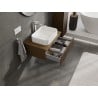 Mexen Rivel Badezimmerschrank 70 cm mit Arbeitsplatte, 1 Schublade, gerillt, Nussbaum - 91A20-07023-1-BFC86