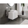 Mexen Rivel Badezimmerschrank 70 cm mit Arbeitsplatte, 1 Schublade, geriffelt, weiß matt - 91A20-07047-1-BFC01