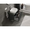Mexen Rivel Badezimmerschrank 70 cm mit Arbeitsplatte, 1 Schublade, geriffelt, Graphit matt - 91A20-07047-1-BFC66
